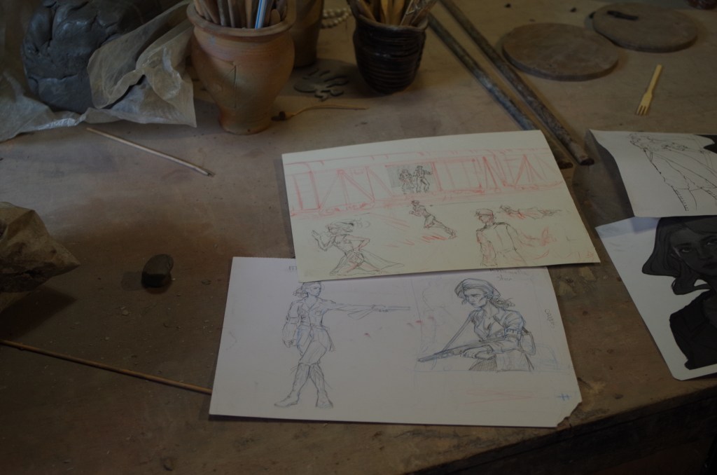 Séances de création des bas-reliefs