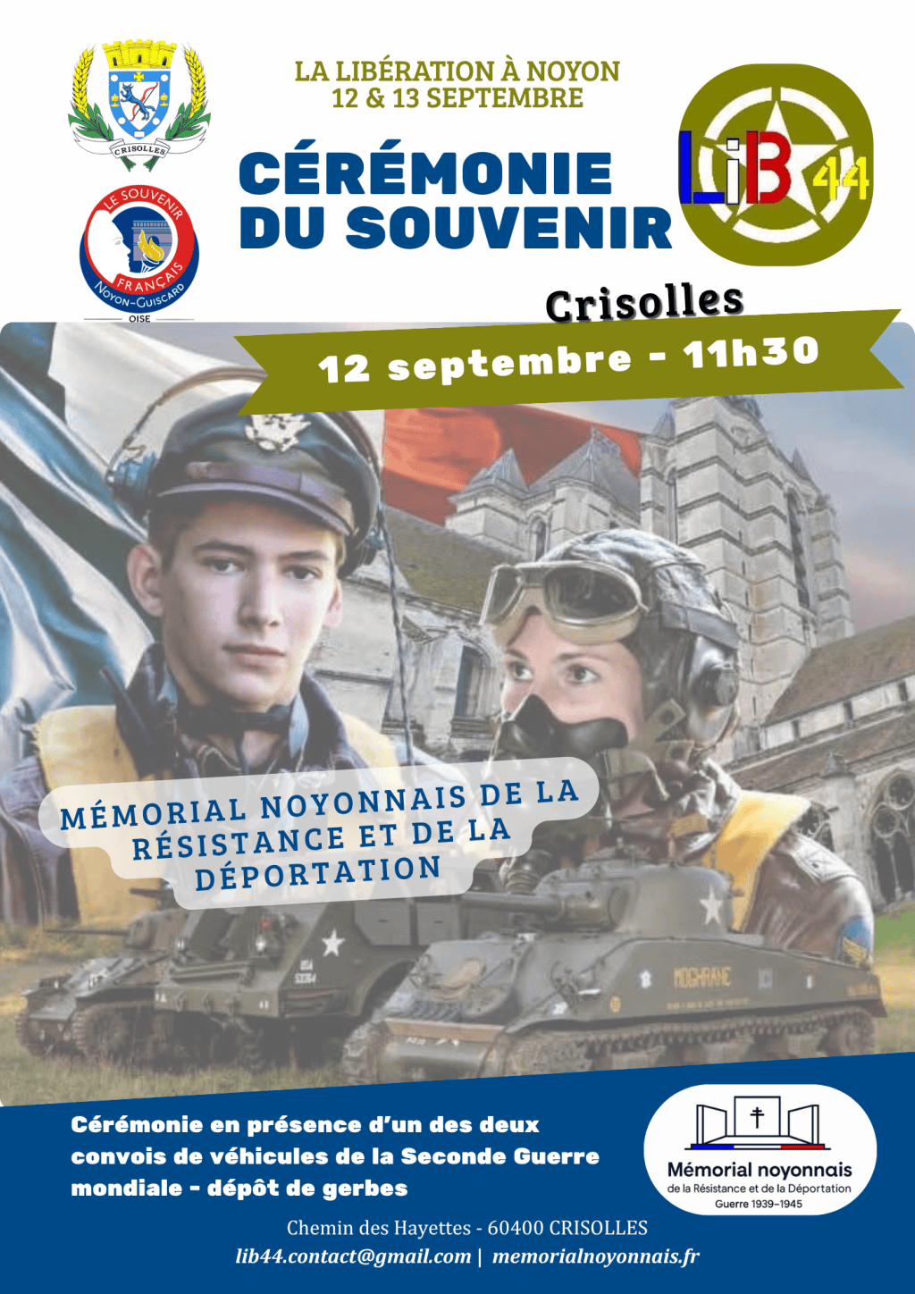 Fêtes de la Libération 1944 – 12 et 13 septembre&nbsp;2026