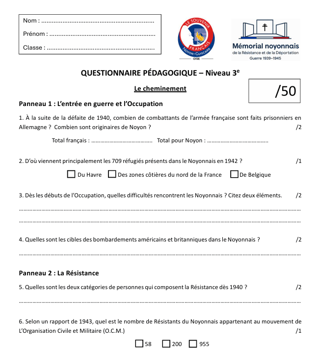 Questionnaire pédagogique disponible&nbsp;!